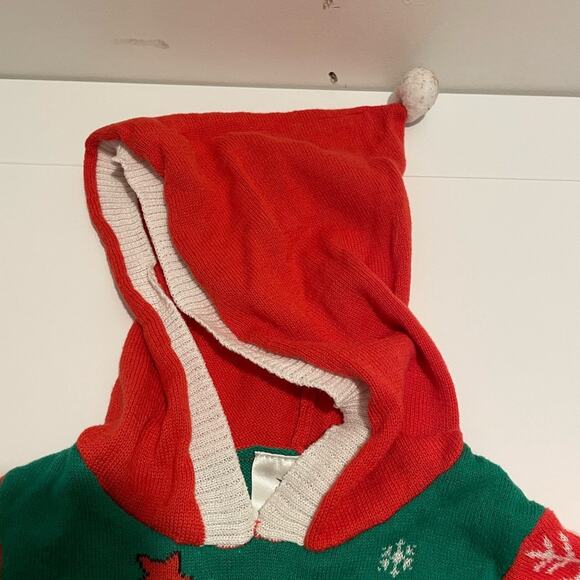 Dr Seuss Grinch & Cindy Lou Who Ugly Christmas Sweater Hoodie Size 12 Months - Picture 4 of 5